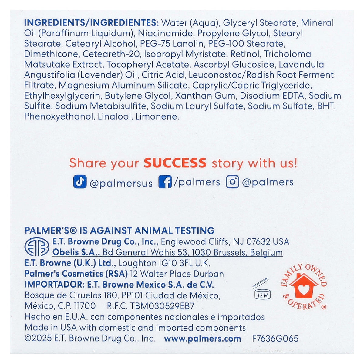 Palmer's, Skin Success® with Vitamin E, Anti-Dark Spot® Fade Cream, Night, 2.7 oz (75 g)