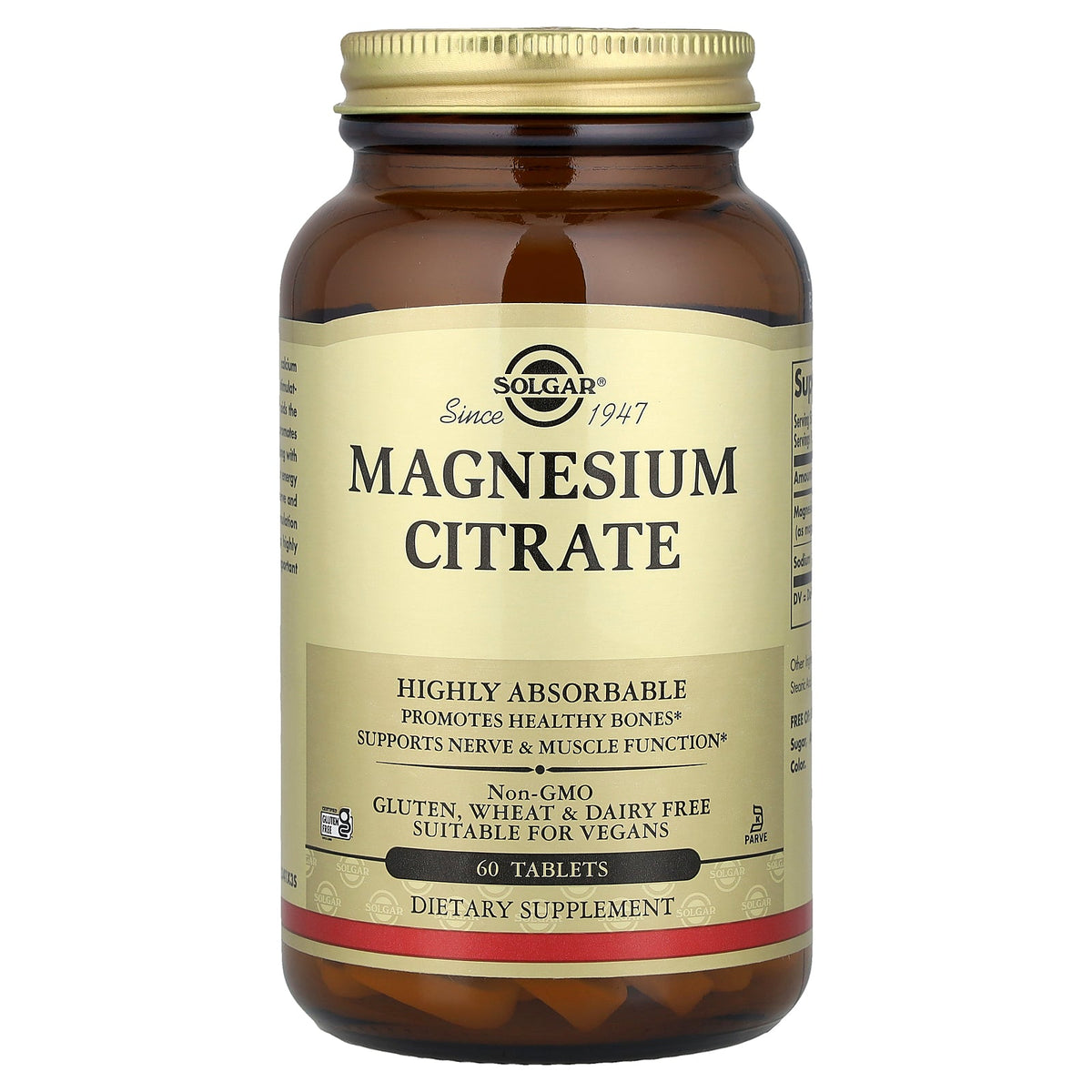Solgar, Magnesium Citrate, 60 Tablets (200 mg per Tablet)