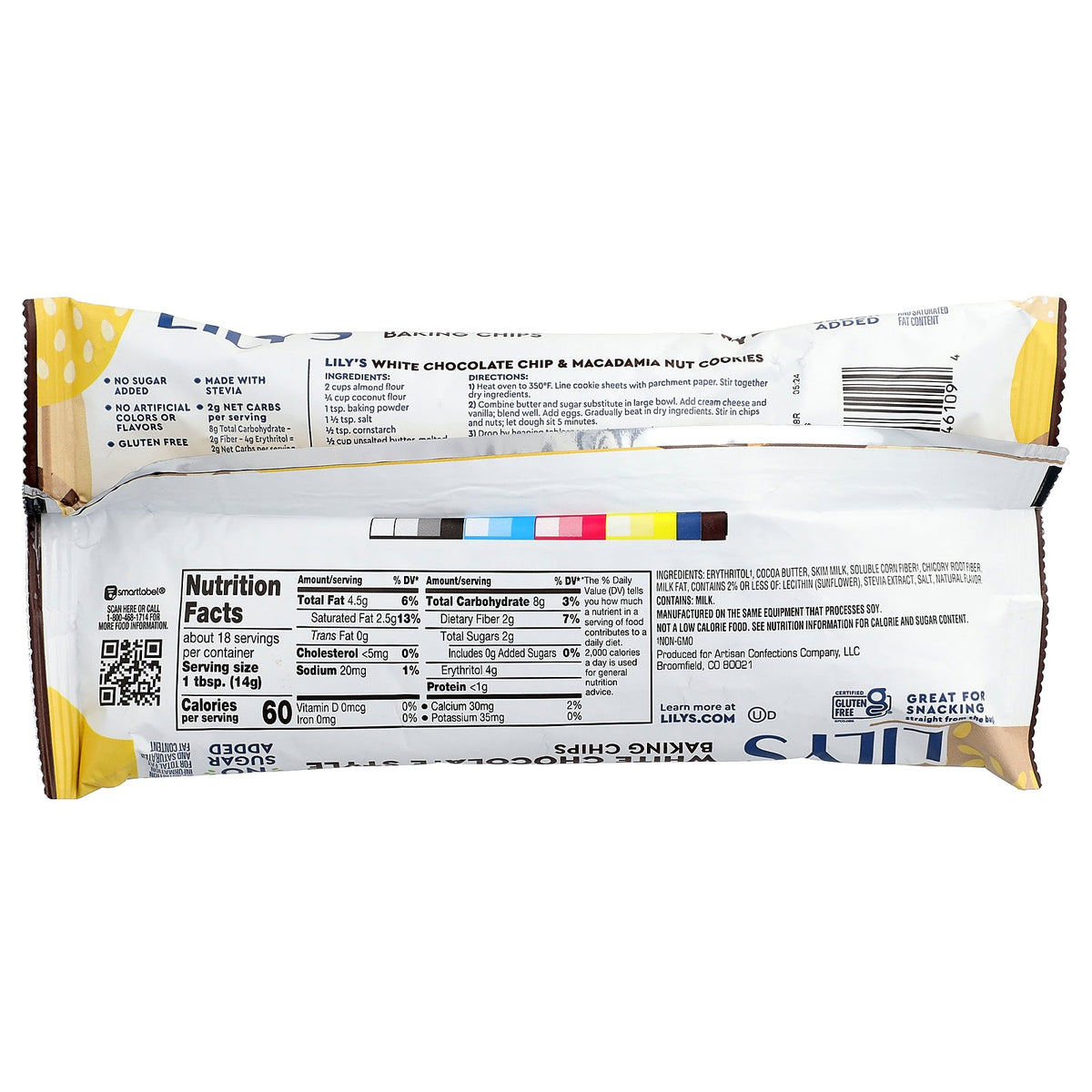 Lily's Sweets, Baking Chips, White Chocolate Style, 9 oz (255 g)
