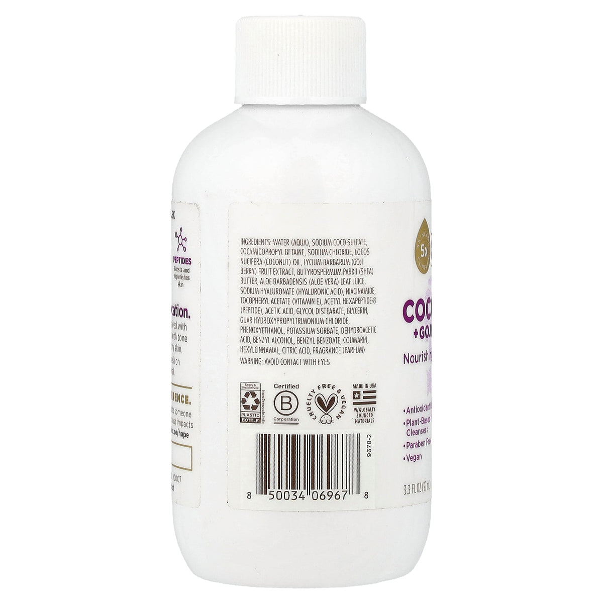 Soapbox, Nourishing Body Wash, Coconut + Goji Berry, 3.3 fl oz (97 ml)
