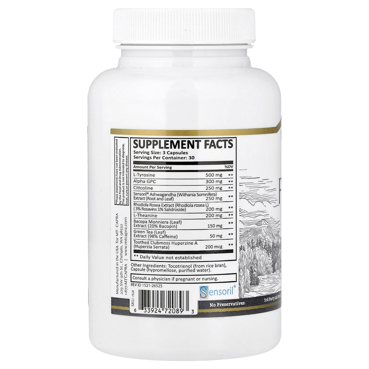 Mt. Capra, Focus, 90 Capsules