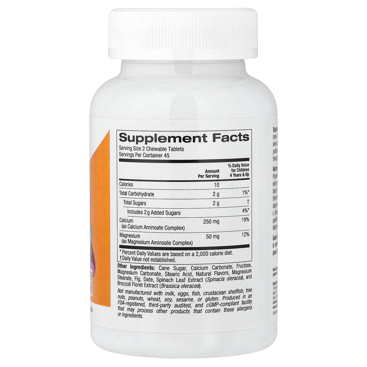 California Gold Nutrition, Chewable Calcium with Magnesium For Children, Vanilla, 90 Vegetarian Tablets