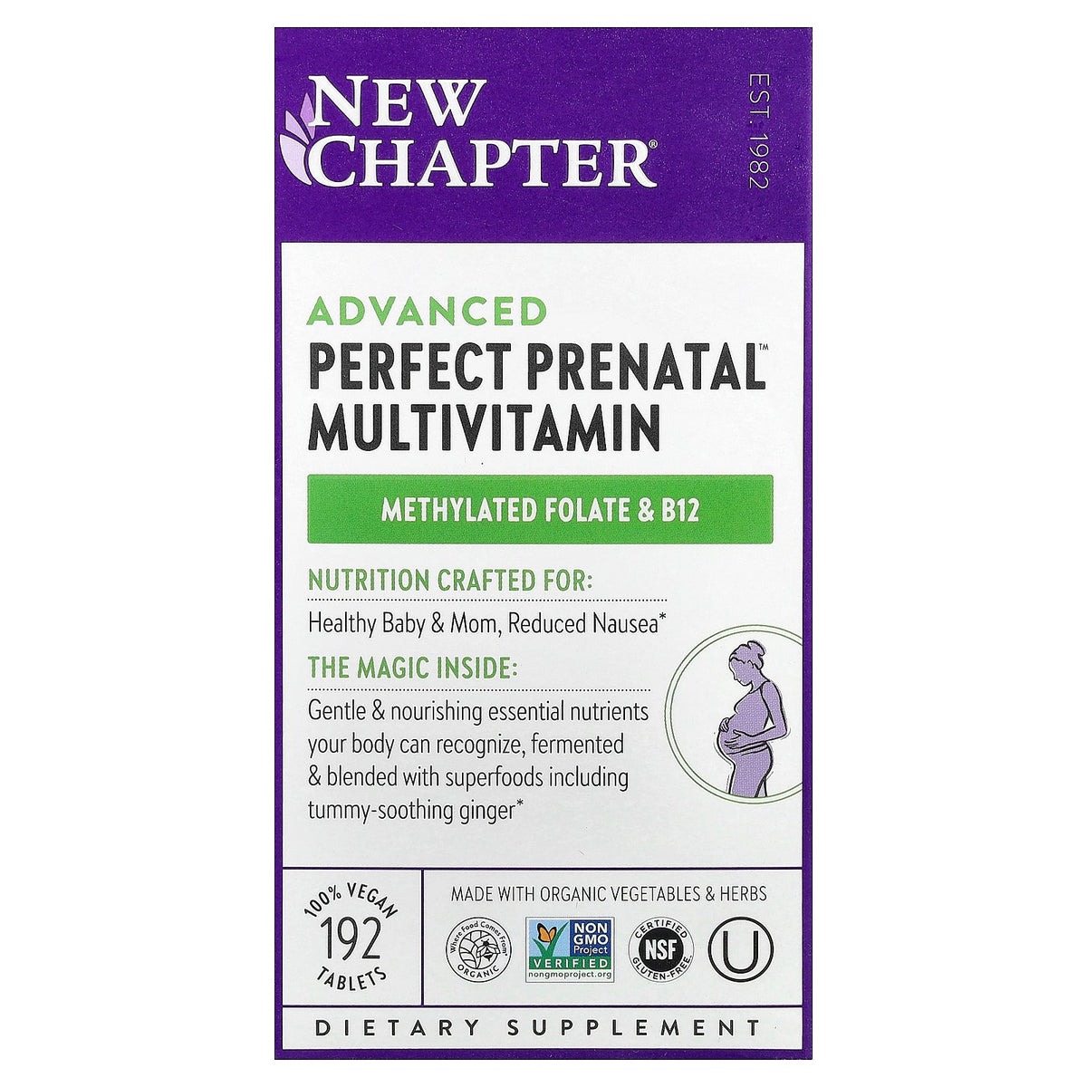New Chapter, Advanced Perfect Prenatal™ Multivitamin, 192 Vegan Tablets