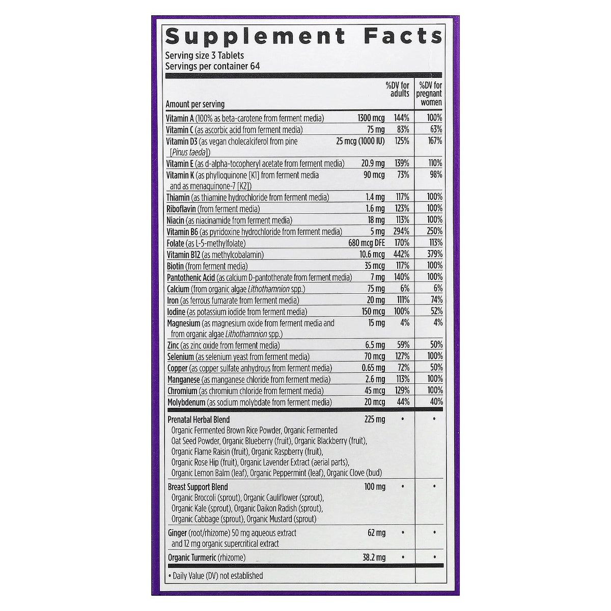 New Chapter, Advanced Perfect Prenatal™ Multivitamin, 192 Vegan Tablets