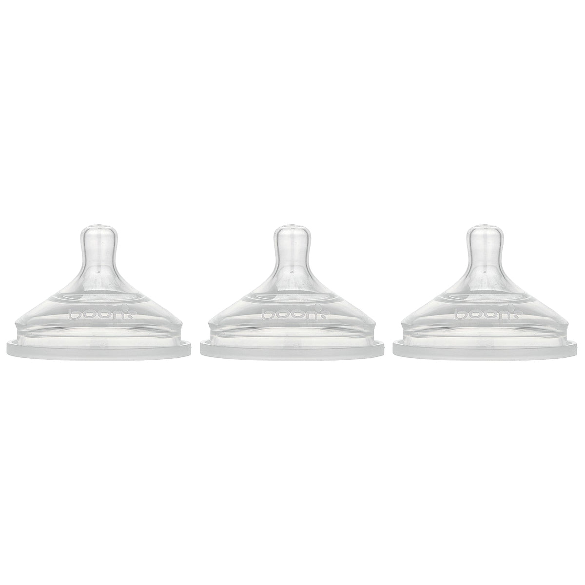 Boon, Nursh®, 100% Silicone Nipples, 0 Months+, Slow Flow, 3 Nipples
