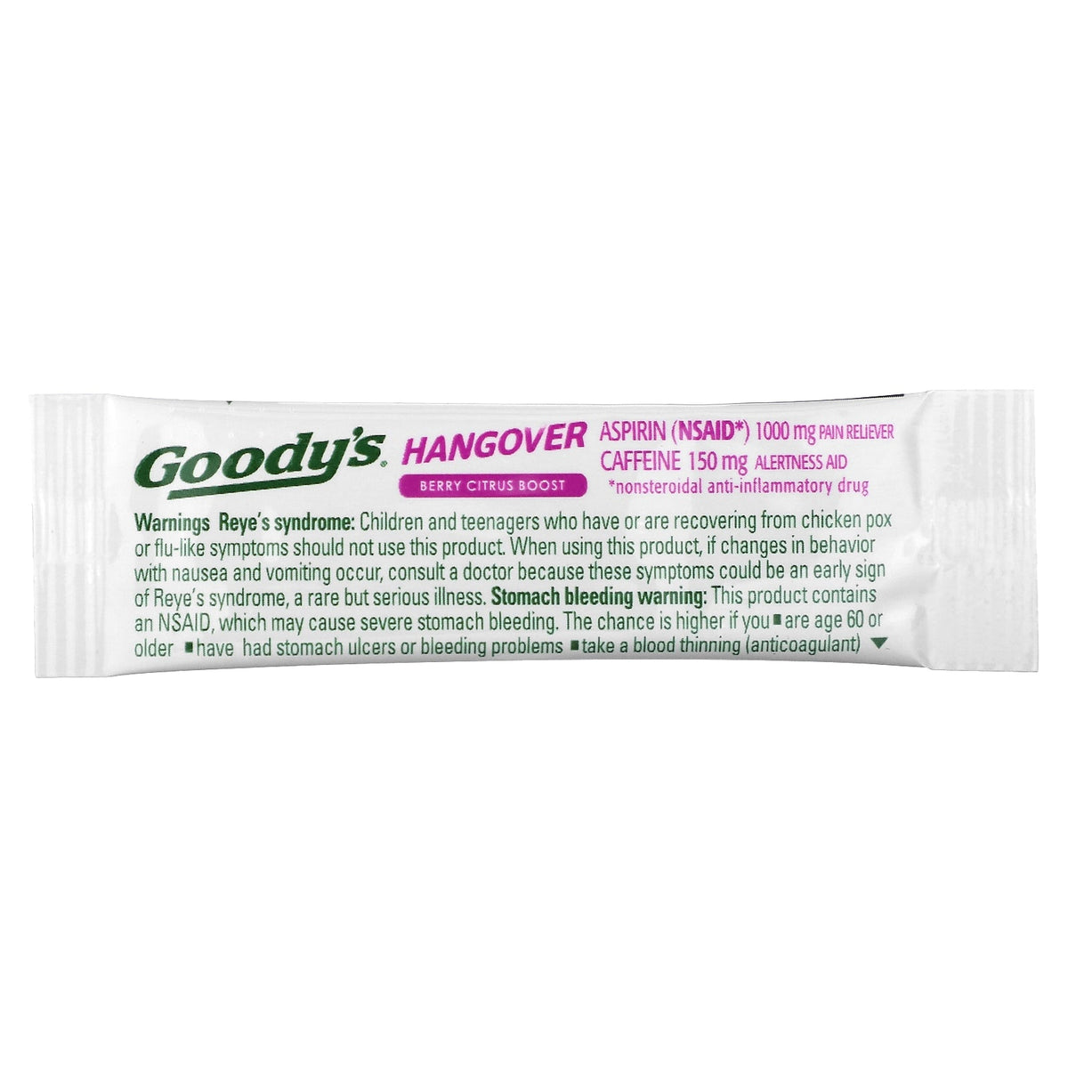 Goody's, Hangover, Fast Pain Relief, Berry Citrus Boost, 16 Packs