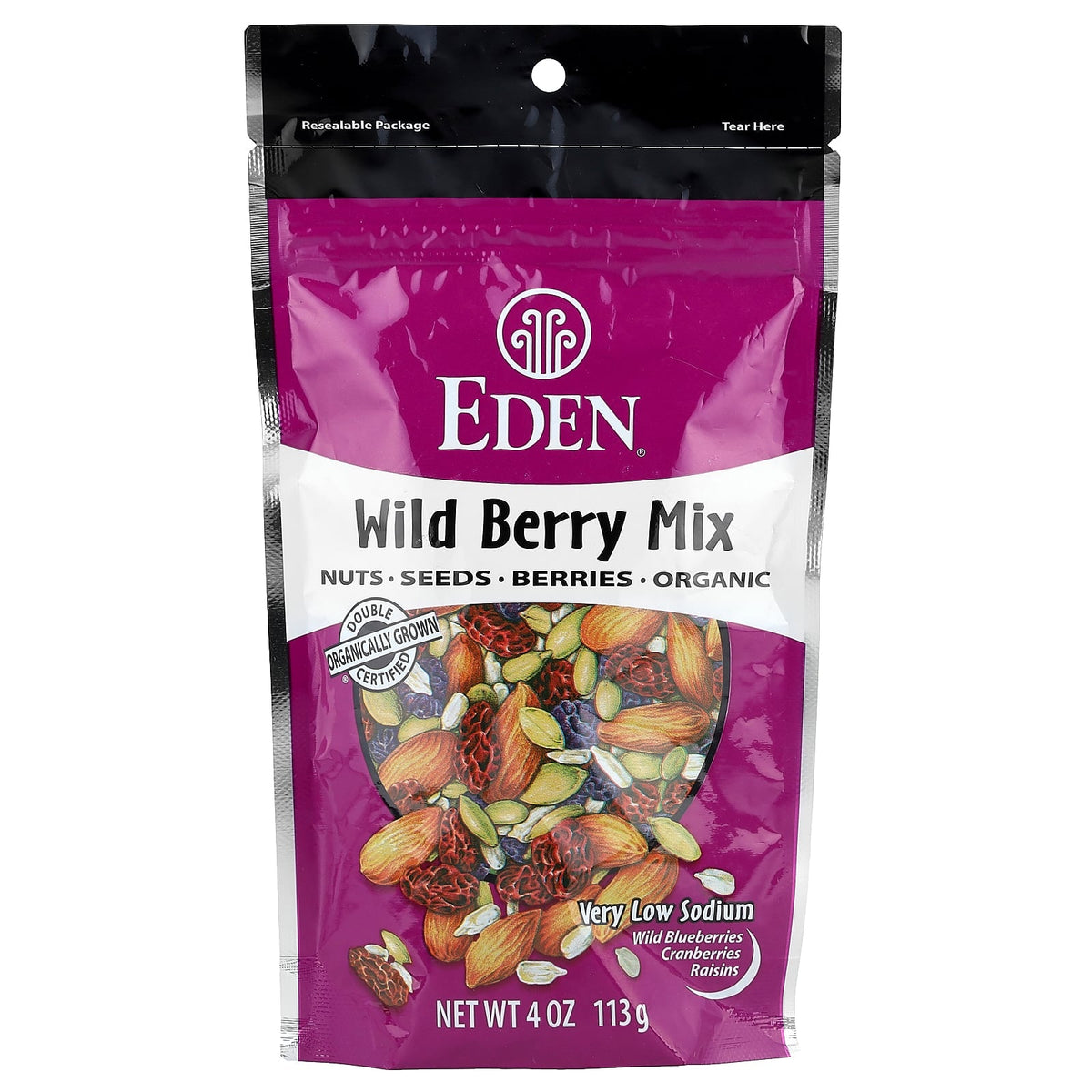 Eden Foods, Wild Berry Mix, Nuts, Seeds & Berries, 4 oz (113 g)