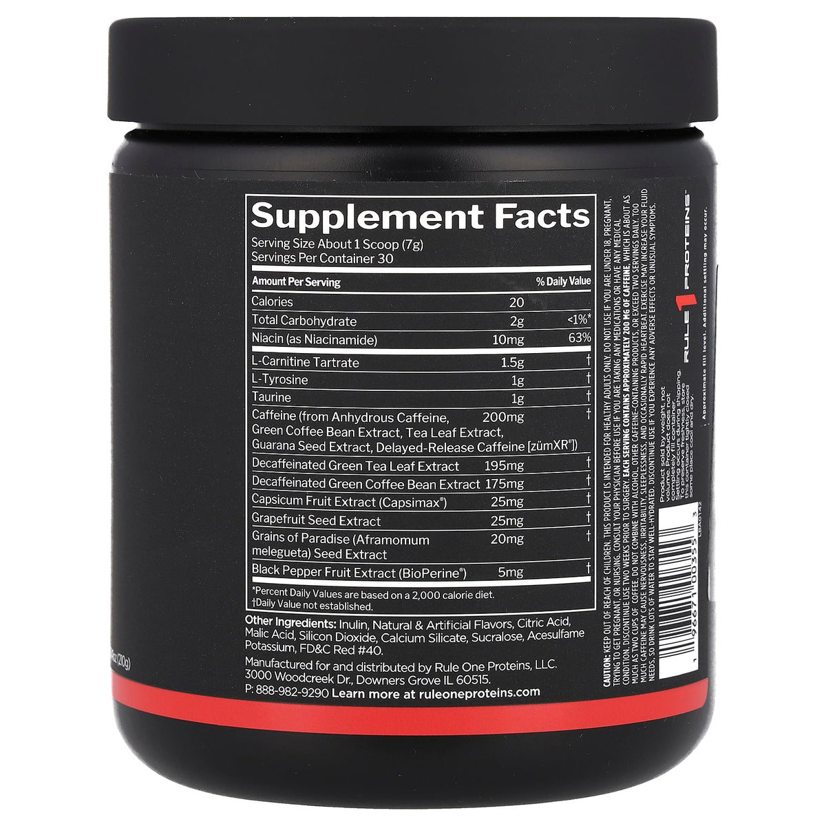 Rule One Proteins, Burn™, Thermo Weight Management, Snow Cone , 7.41 oz (210 g)