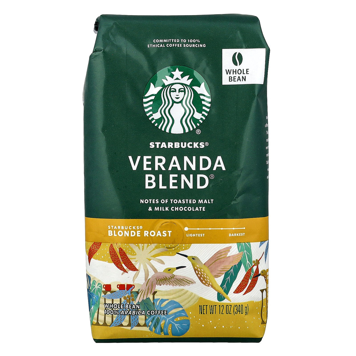 Starbucks, Veranda Blend® Coffee, Whole Bean, Blonde Roast, 12 oz (340 g)