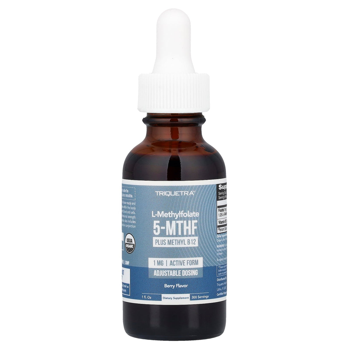 Triquetra, L-Methylfolate 5-MTHF Plus Methyl B12, Berry, 1 fl oz