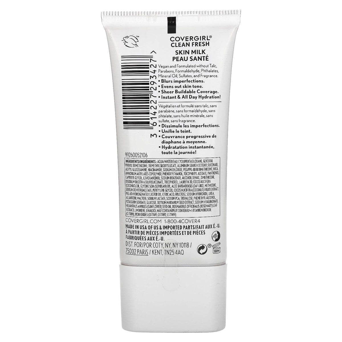 Covergirl, Clean Fresh, Skin Milk Nourishing Foundation, 580 Tan, 1 fl oz (30 ml )