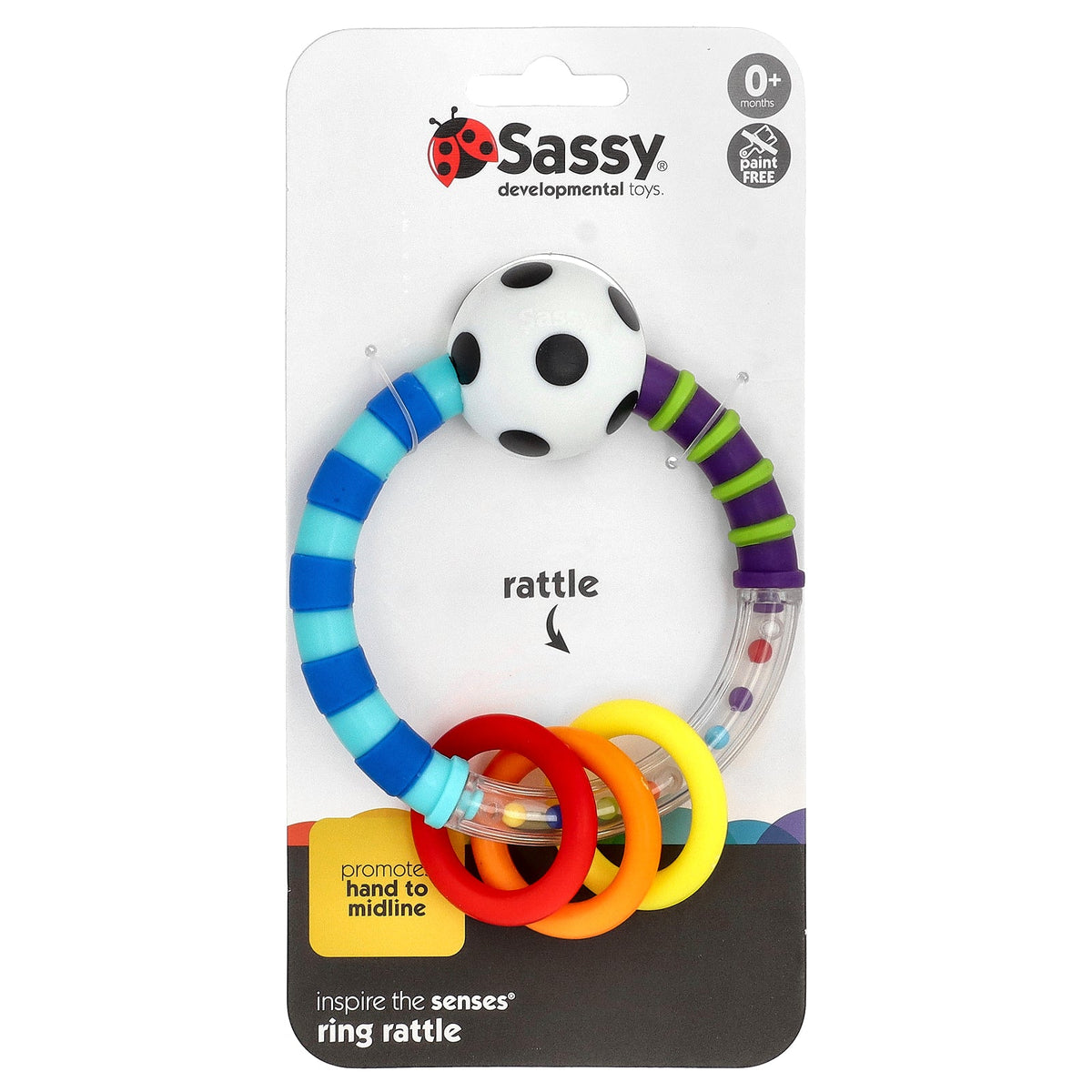 Sassy, Inspire The Senses®, Ring Rattle, 0+ Months, 1 Count