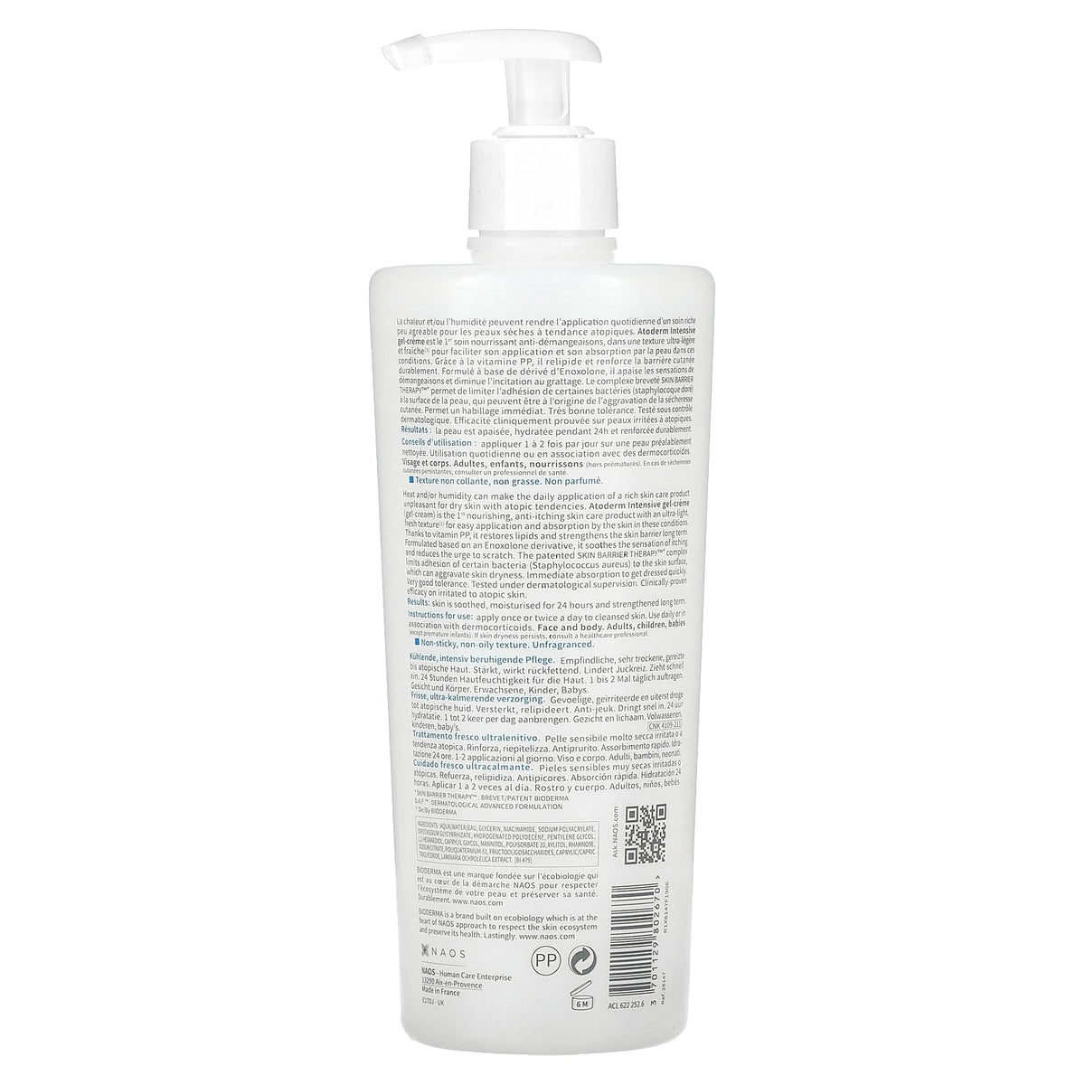 Bioderma, Atoderm, Intensive Gel-Creme, Unfragranced, 16.7 fl oz (500 ml)