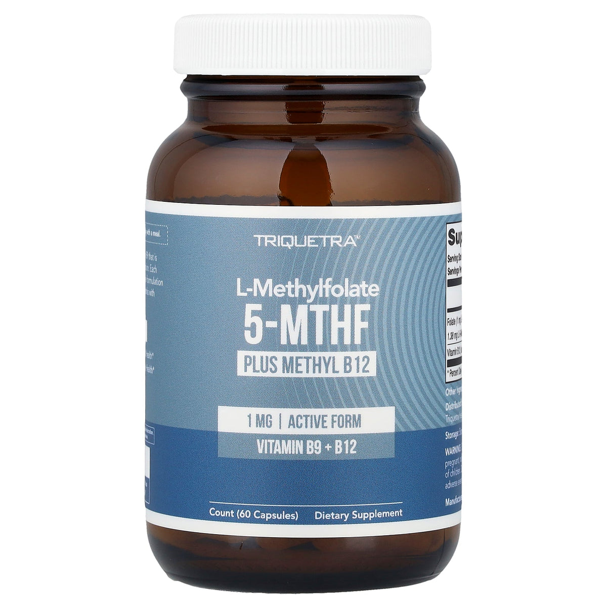 Triquetra, L-Methylfolate 5 MTHF Plus Methyl B-12, 60 Capsules