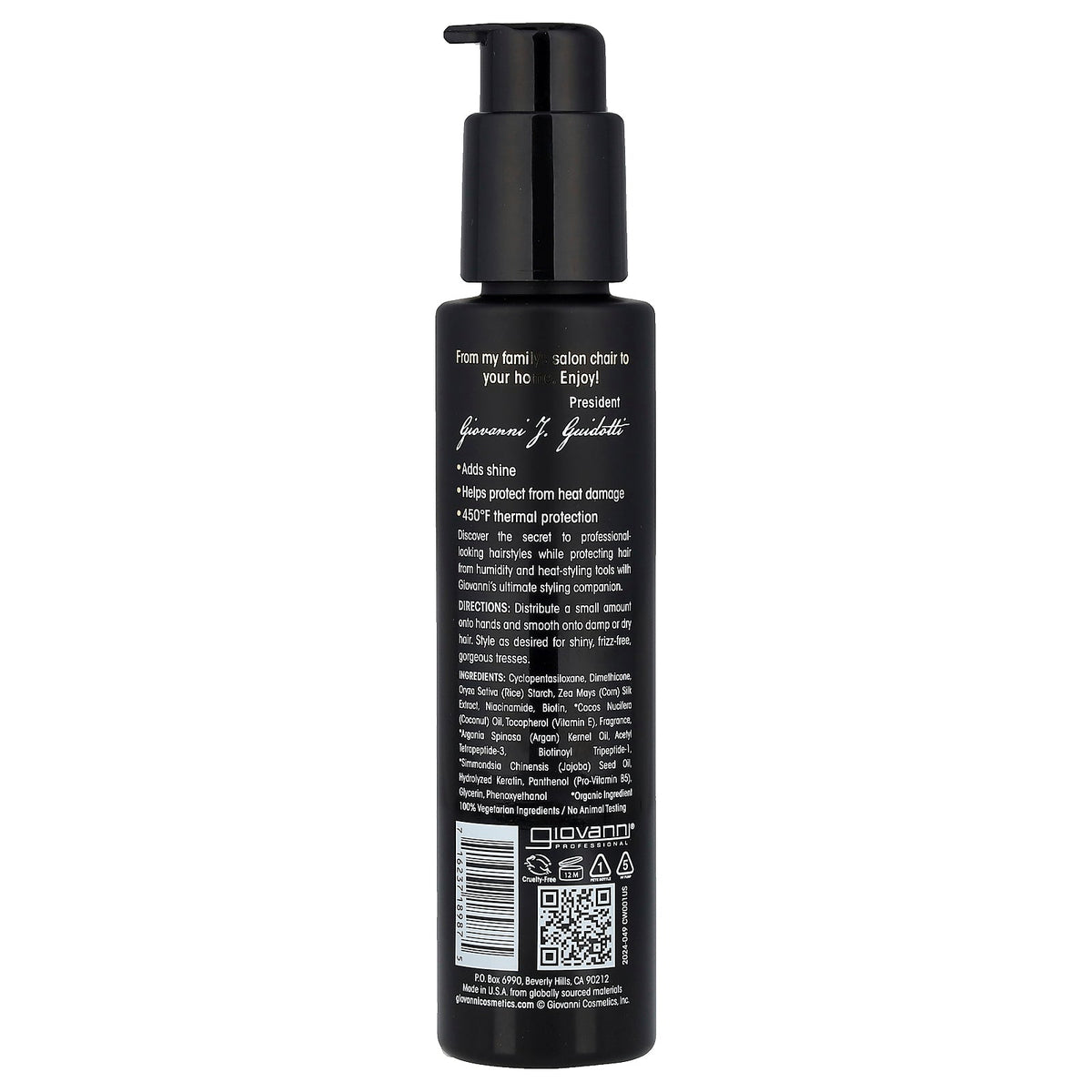 Giovanni, Professional, Smooth & Silky Hair Serum, 4 fl oz (118 ml)