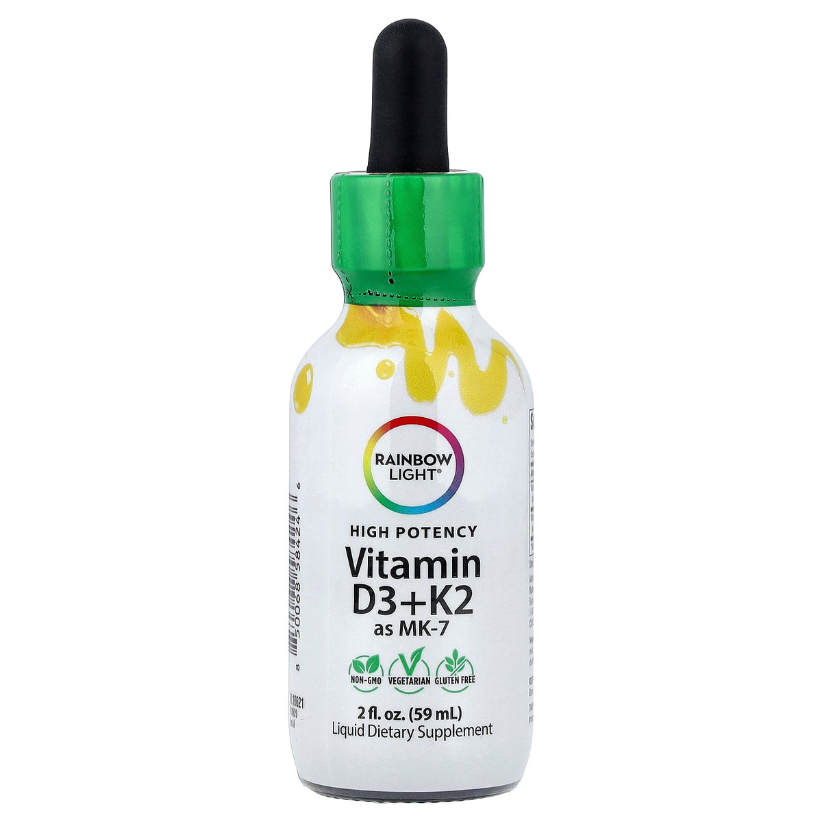 Rainbow Light, Vitamin D3 + K2 as MK-7, 2 fl oz (59 ml)
