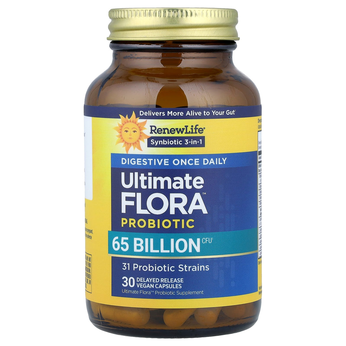 Renew Life, Ultimate Flora™, Digestive Once Daily Probiotic, 30 Delayed Release Vegan Capsules