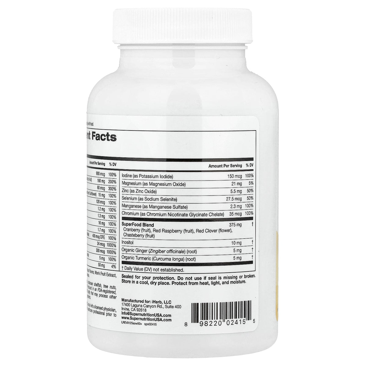 Super Nutrition, Simply One®, 50+ Women Multivitamin + Supporting Herbs, Mixed Berry , 90 Chewable Tablets