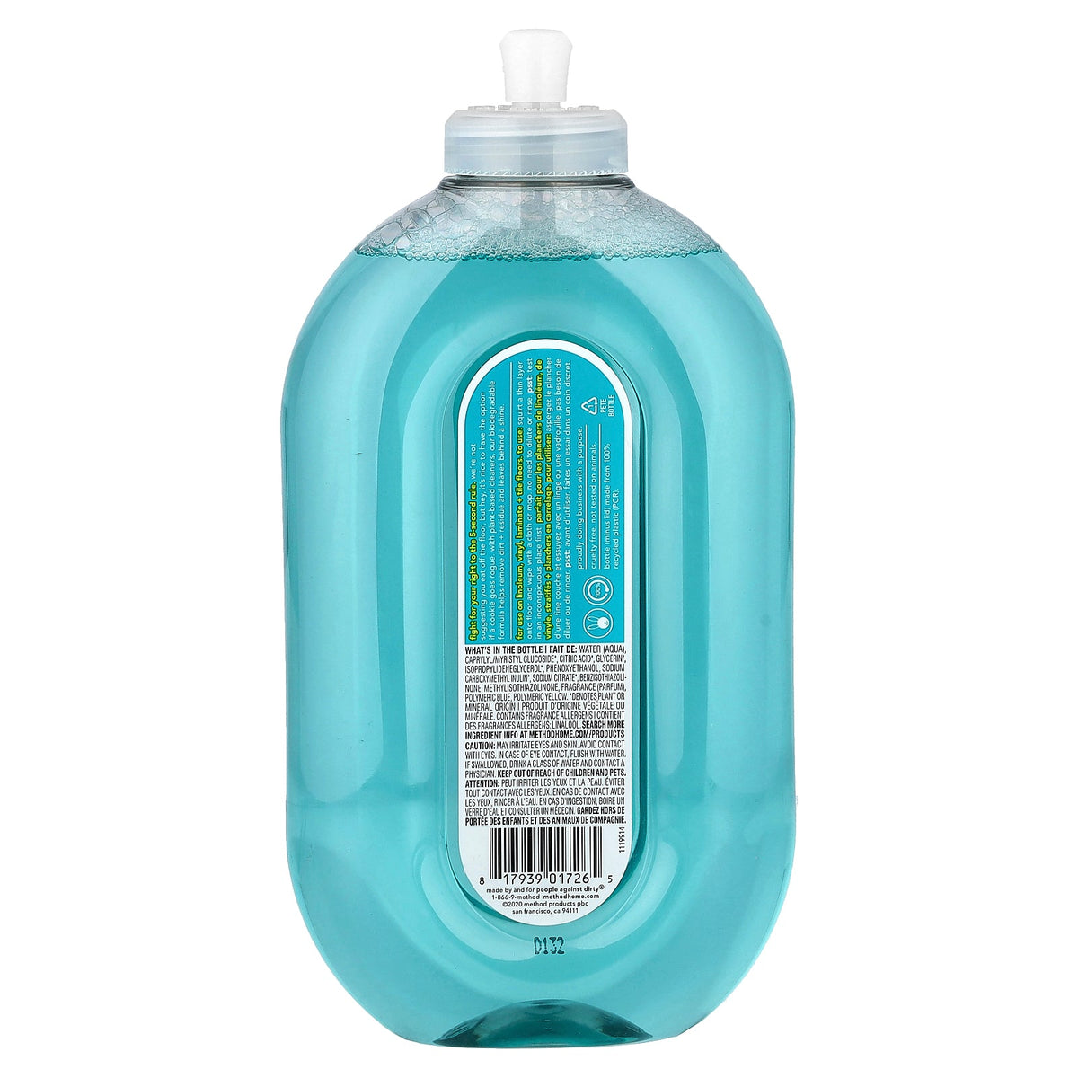 Method, Squirt + Mop, Hard Flood Cleaner, Spearmint Sage, 25 fl oz (739 ml)
