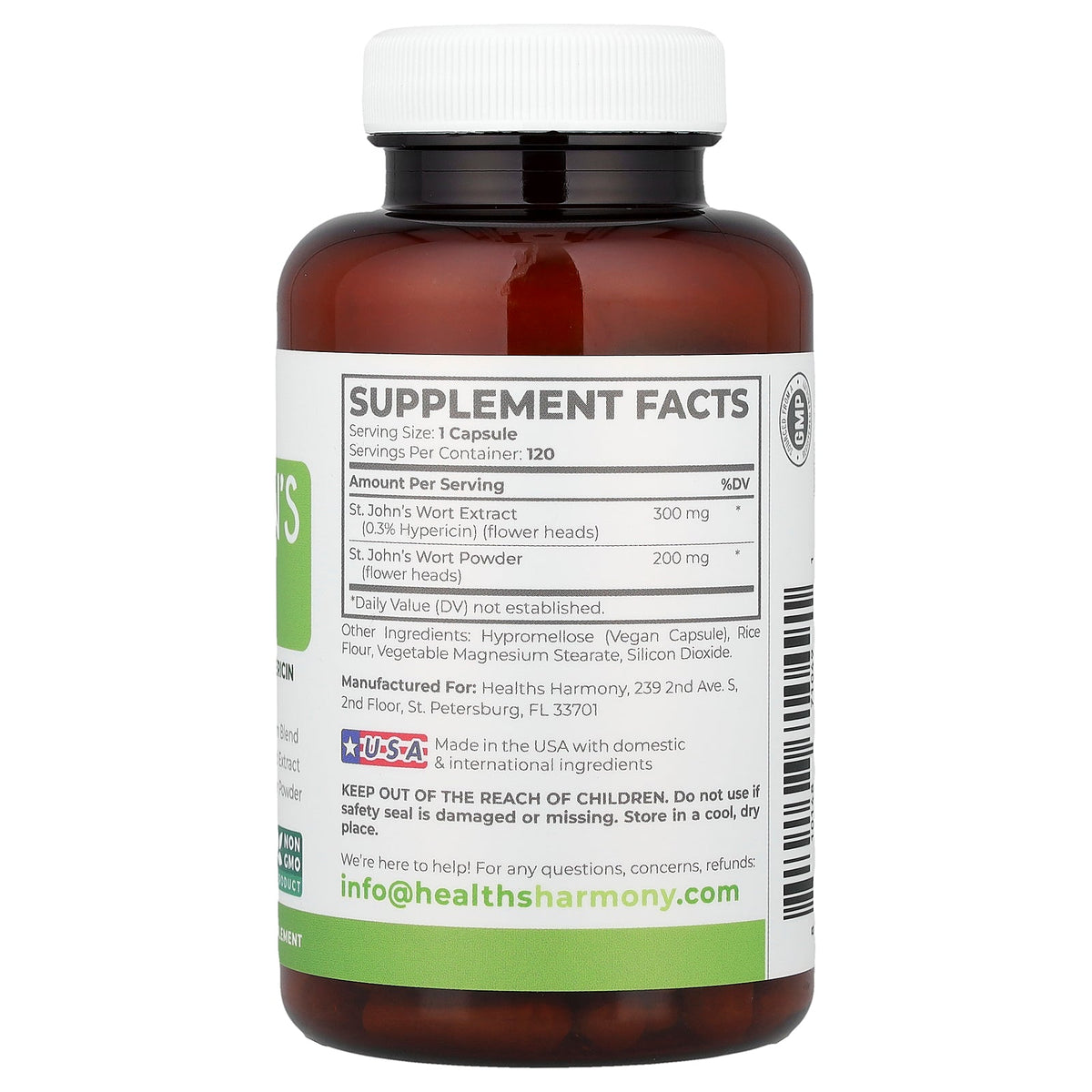 Healths Harmony, St. John's Wort, 120 Capsules