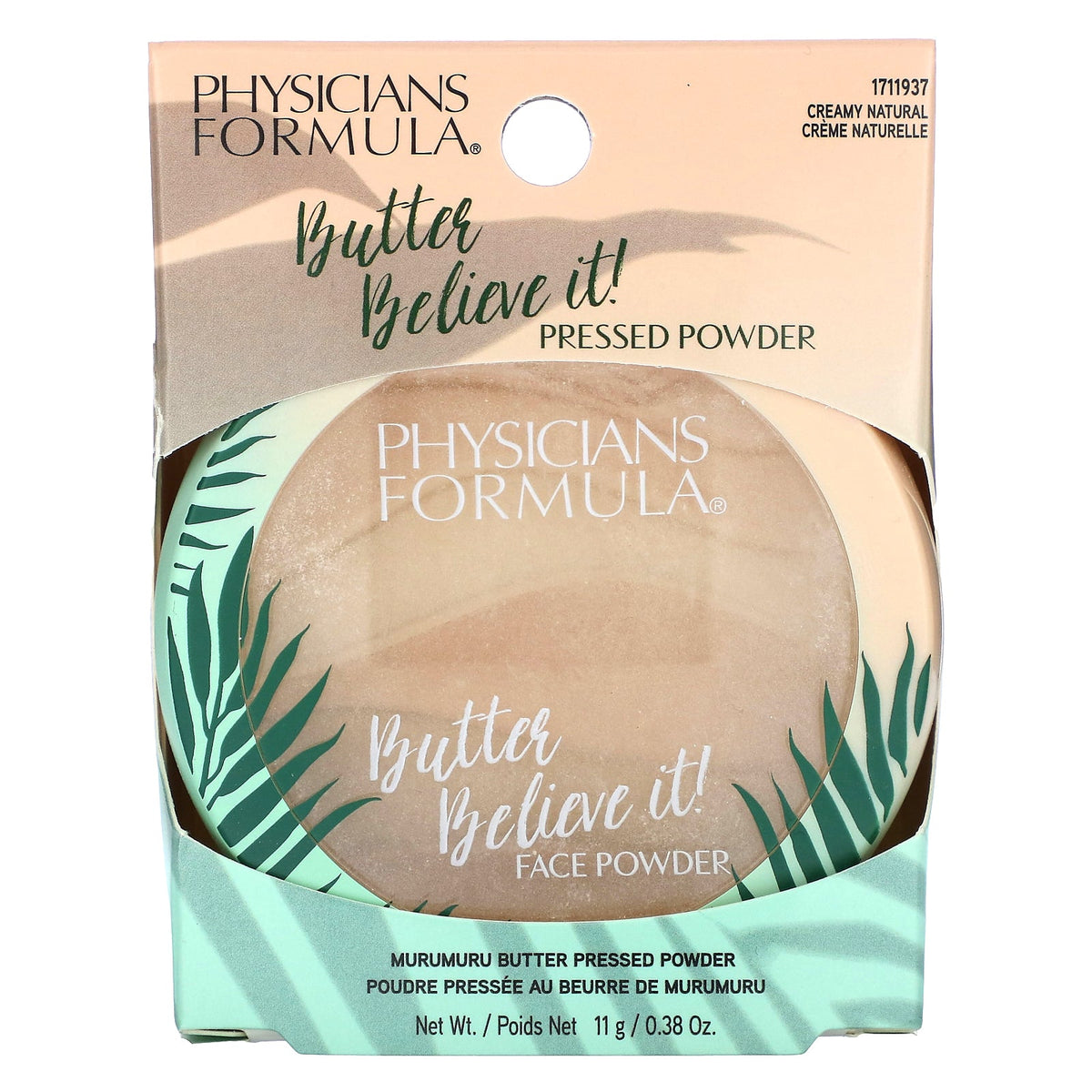 Physicians Formula, Butter Believe It!, Murumuru Butter Pressed Powder, 1711937 Creamy Natural, 0.38 oz (11 g)