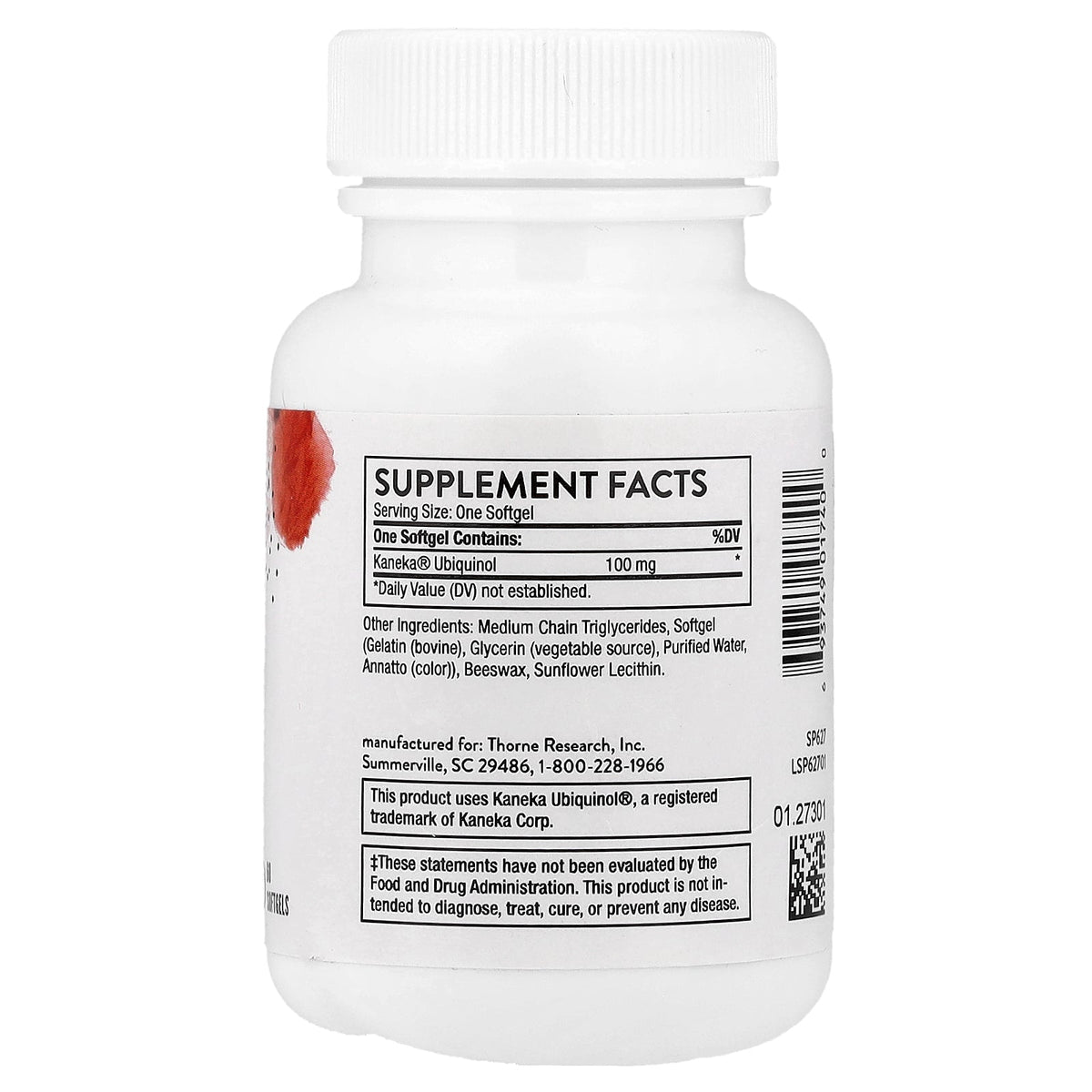 Thorne, Ubiquinol, 100 mg, 60 Softgels