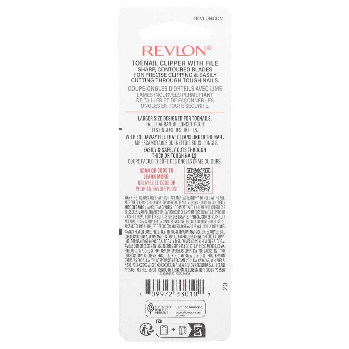 Revlon, Toenail Clipper, 1 Count