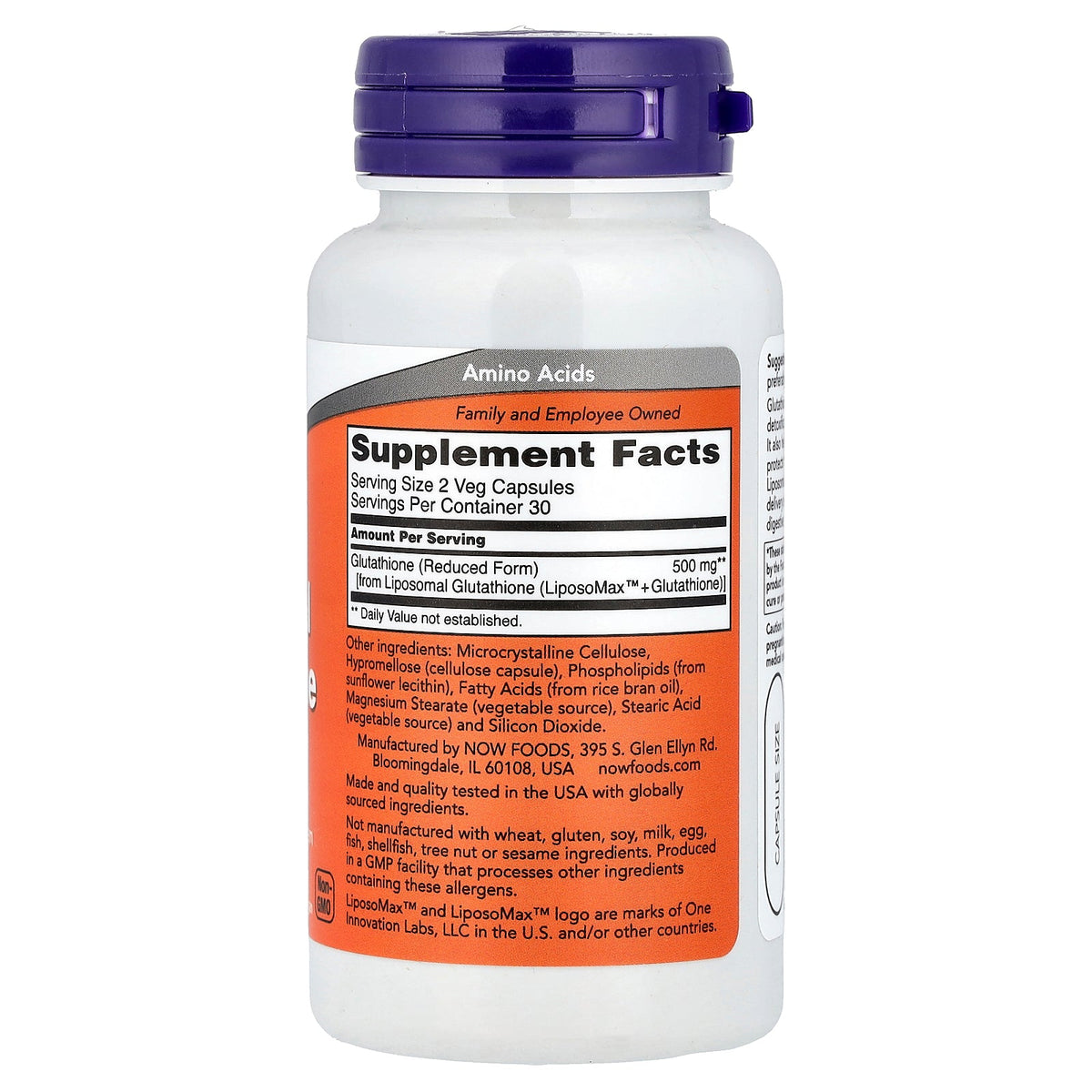 NOW Foods, Liposomal Glutathione, 60 Veg Capsules (250 mg per Capsule)
