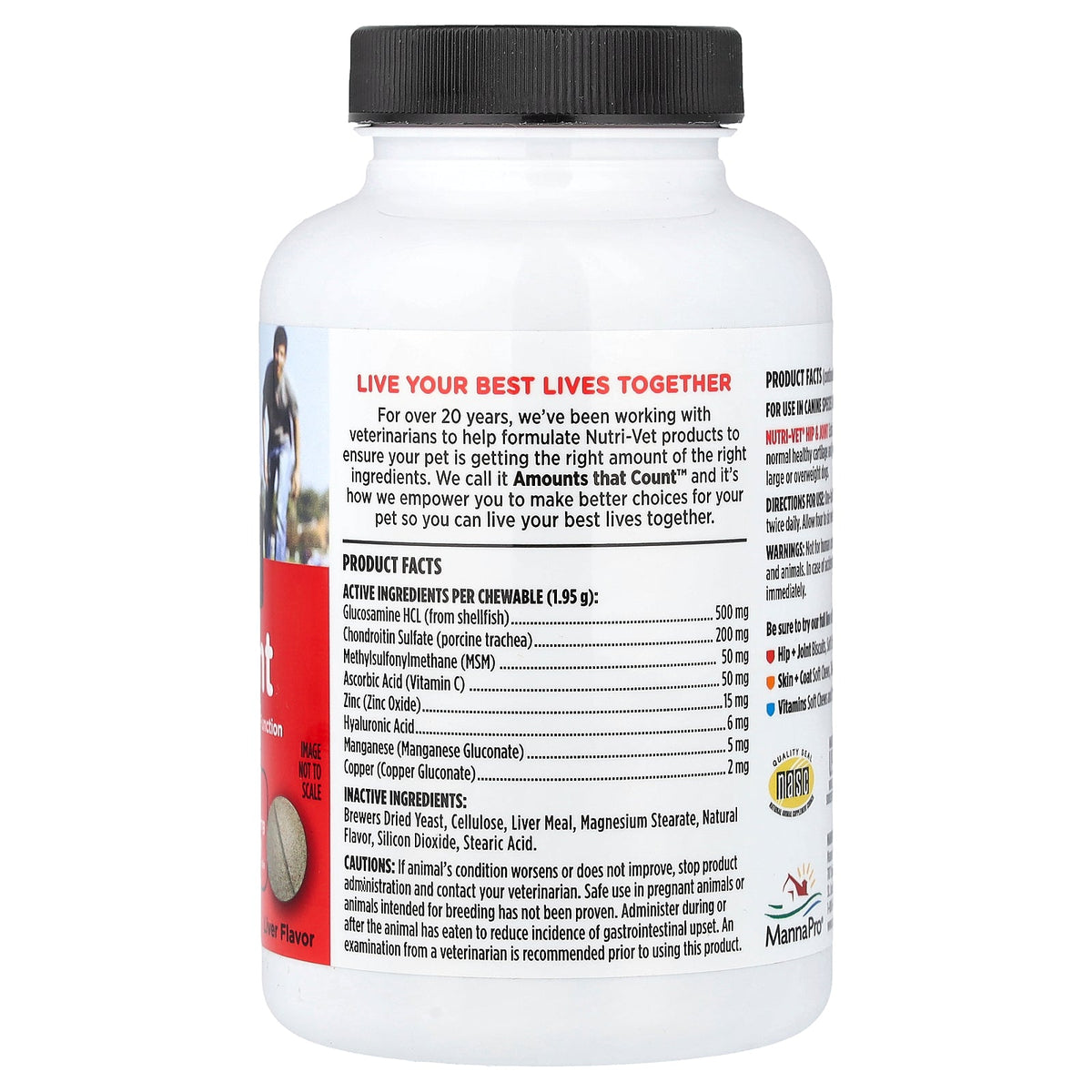 Nutri-Vet, Hip & Joint, For Dogs, Liver, 75 Chewables