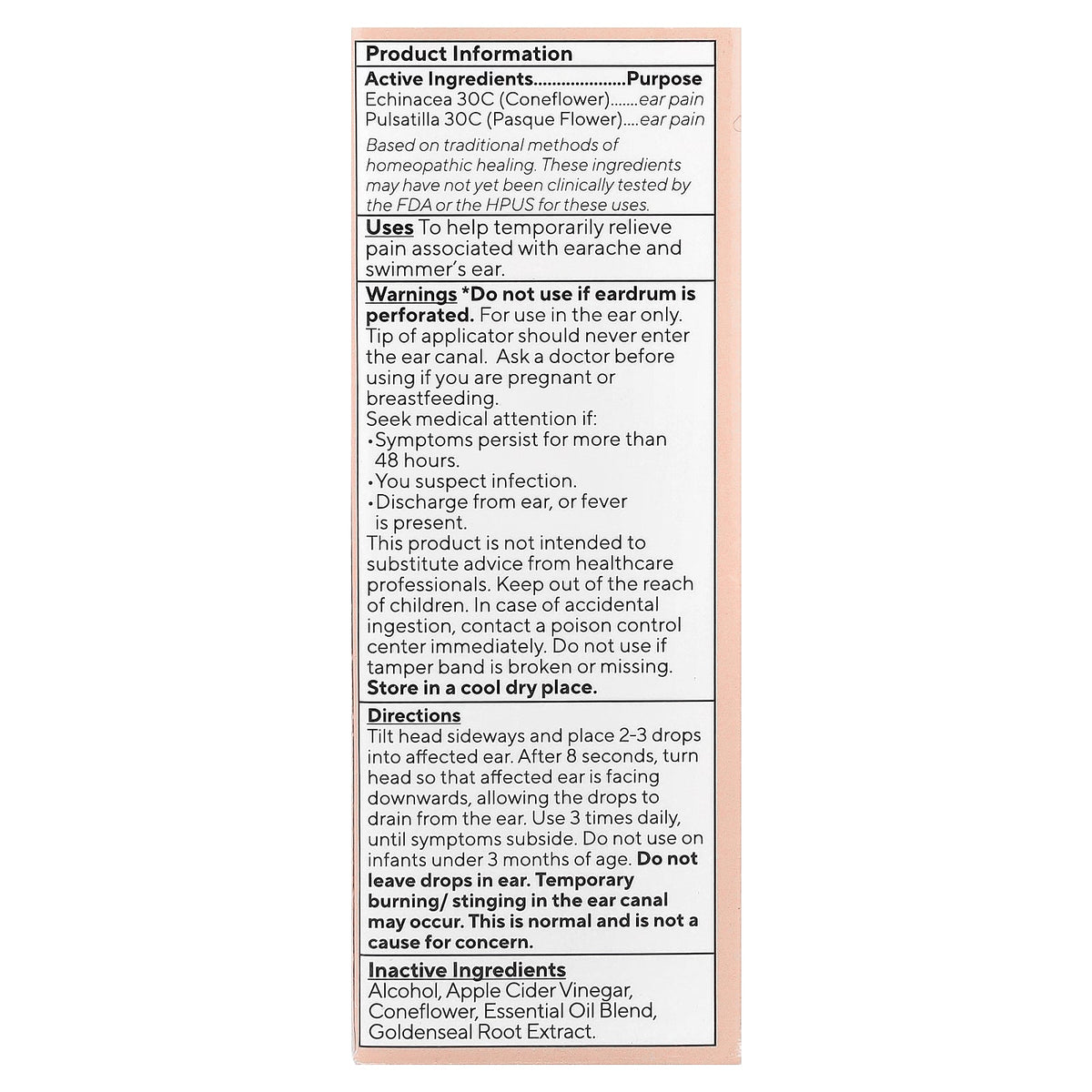 Marie Originals, The Bioactive Ear Pain Drops, 0.5 fl oz (14 ml)