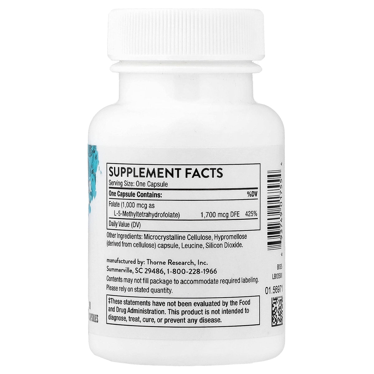 Thorne, 5-MTHF, 1 mg, 90 Capsules