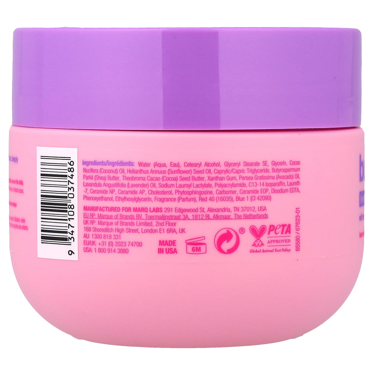 b.fresh, Butter Me Up, Moisturizing Body Butter, Lavender + Vanilla, 8.5 fl oz (250 ml)