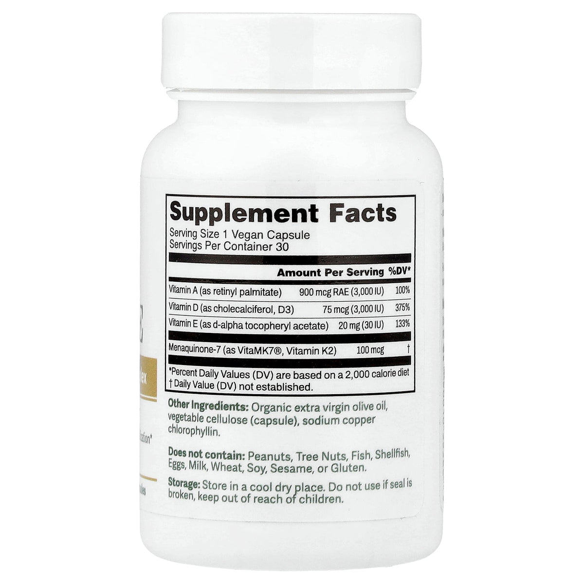 Dr. Murray's, K2, A, D3, E, 30 Vegan Capsules