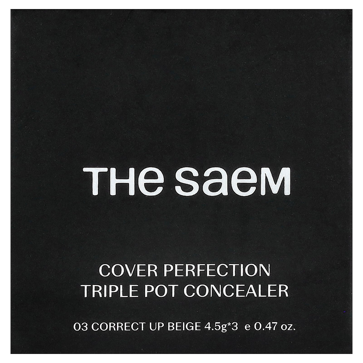 The Saem, Cover Perfection Triple Pot Concealer, 03 Correct Up Beige, 0.47 oz, 4.5 g Each