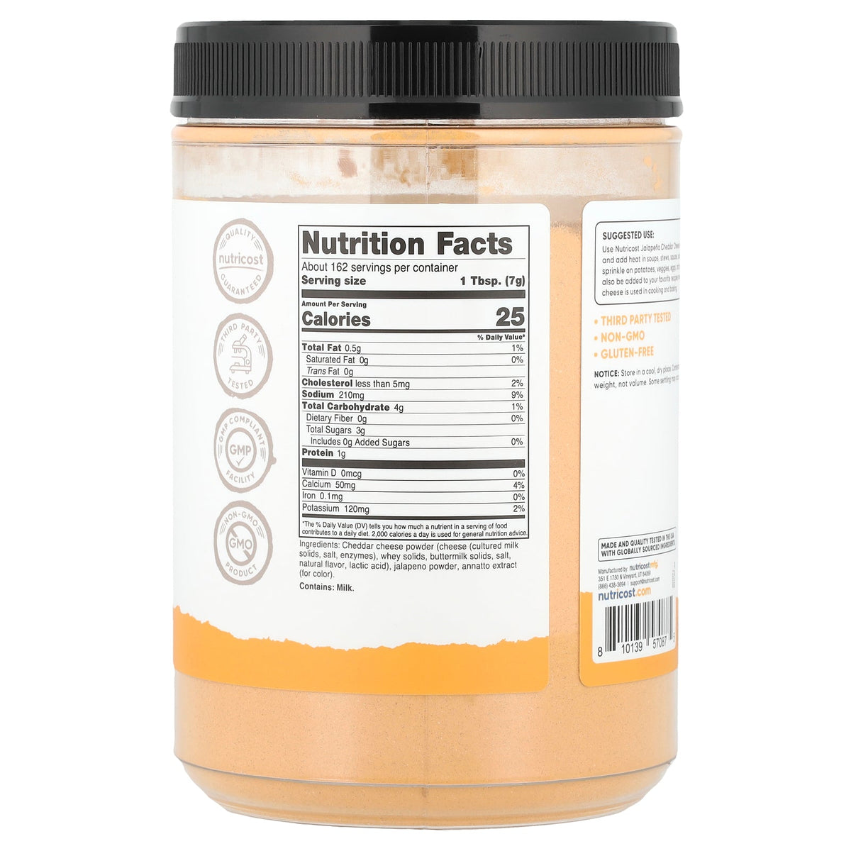 Nutricost, Pantry, Jalapeno Cheddar Cheese Powder, 40.5 oz (1,134 g)