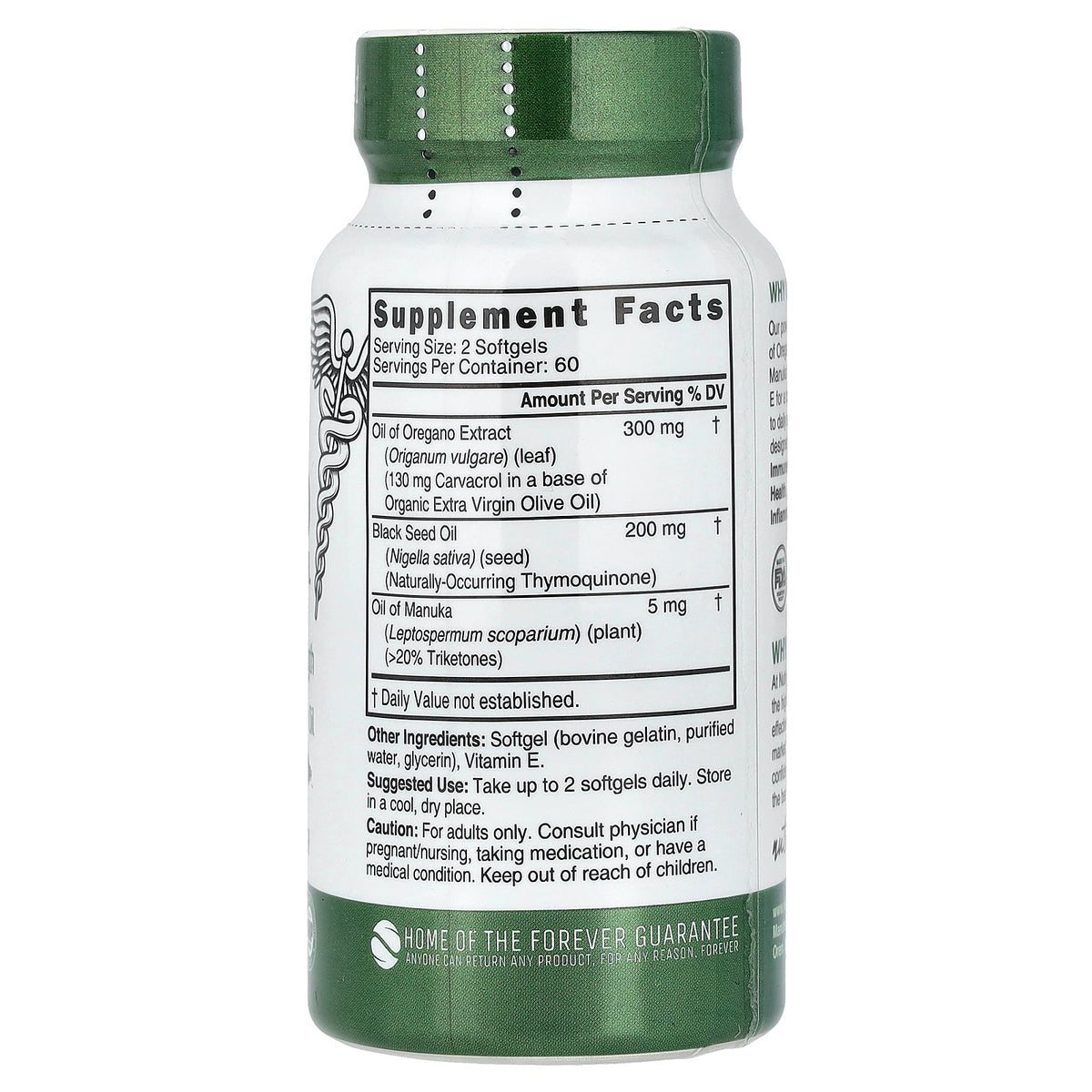 Nutri, Oil of Oregano with Black Seed Oil, 120 Softgels