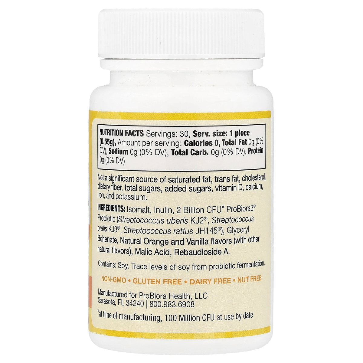 ProBiora, Dental Probiotics, Orange, 30 Tablets