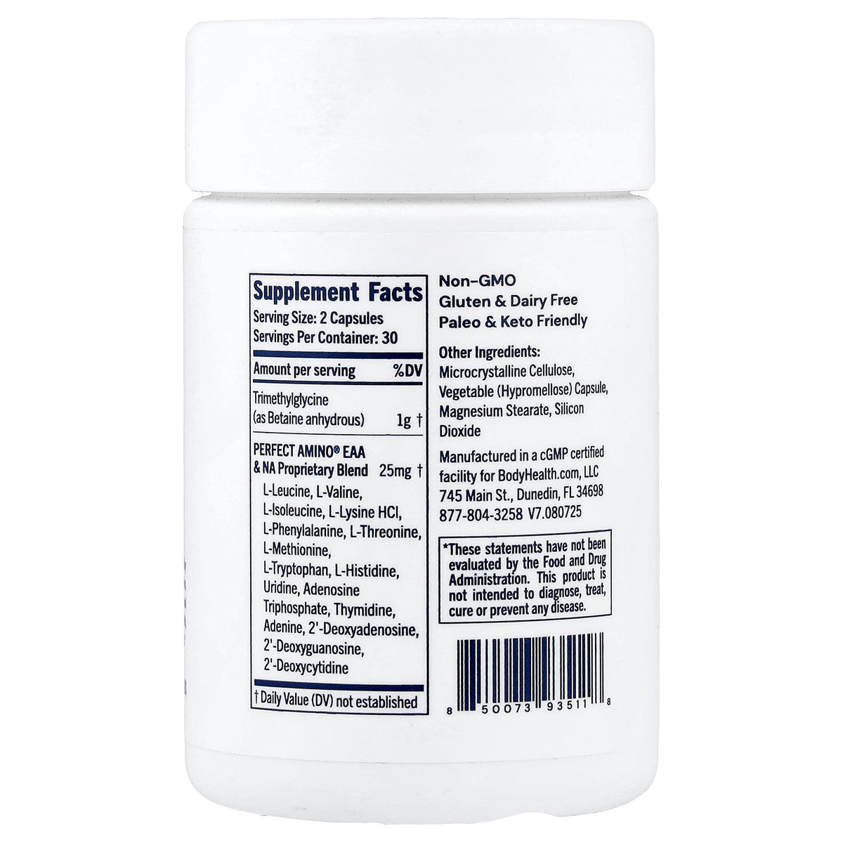 BodyHealth, TMG, 60 Capsules