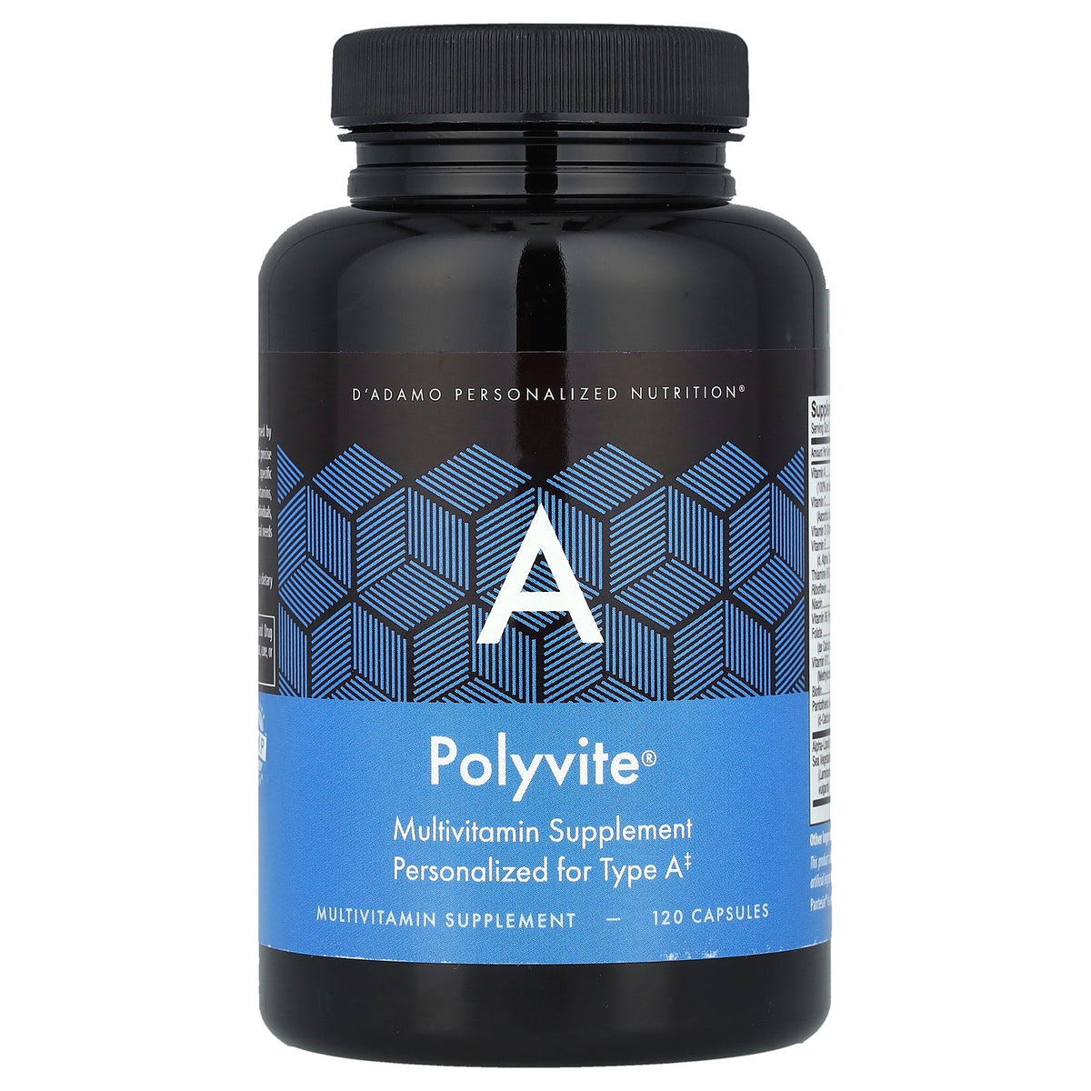 D'Adamo Personalized Nutrition, Polyvite® A, Multivitamin Supplement, 120 Capsules