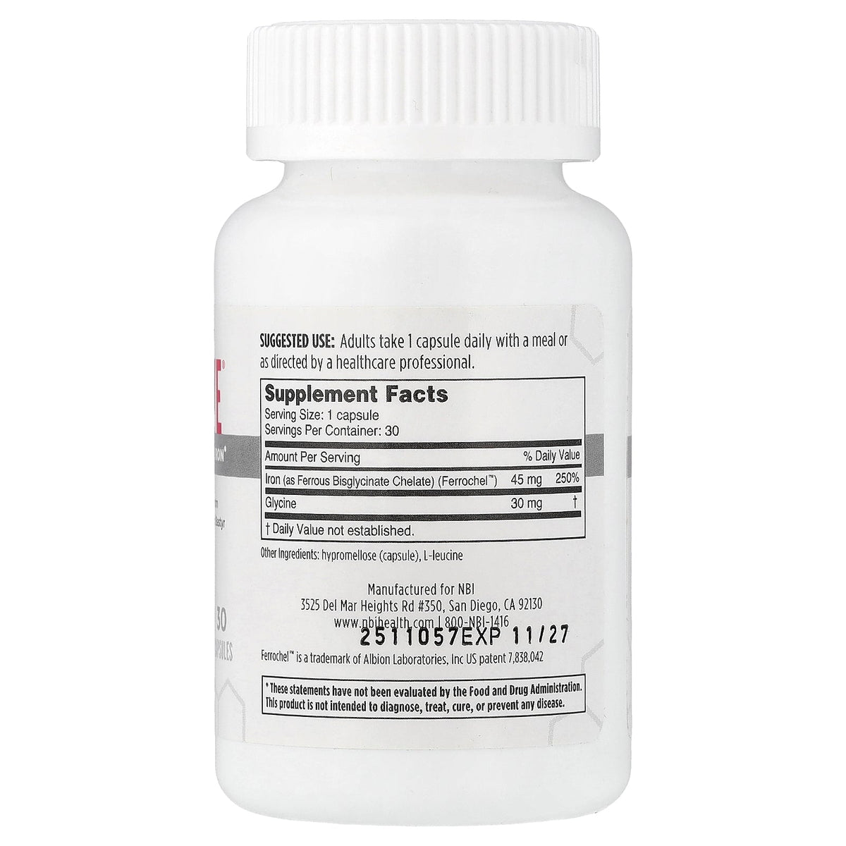 NBI, Ferrosolve®, 30 Capsules