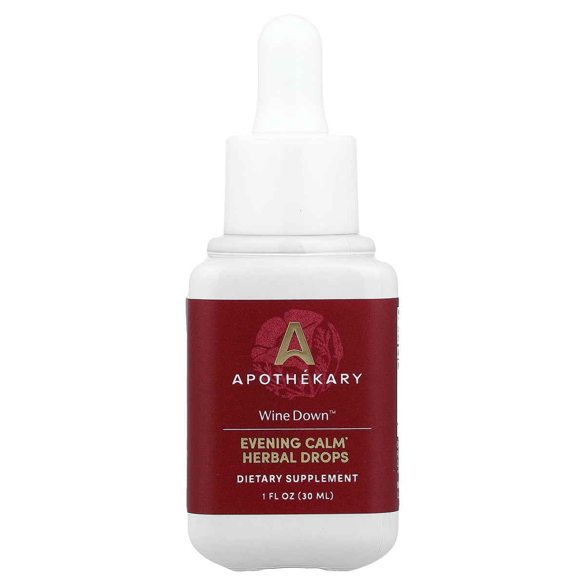 Apothekary, Wine Down™, Evening Calm Herbal Drops, 1 fl oz (30 ml)