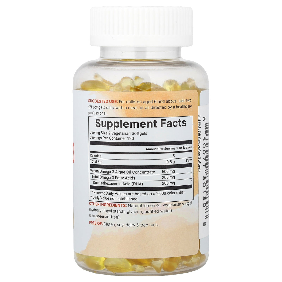 Micro Ingredients, Kids Omega-3, Lemon, 240 Vegetarian Softgels