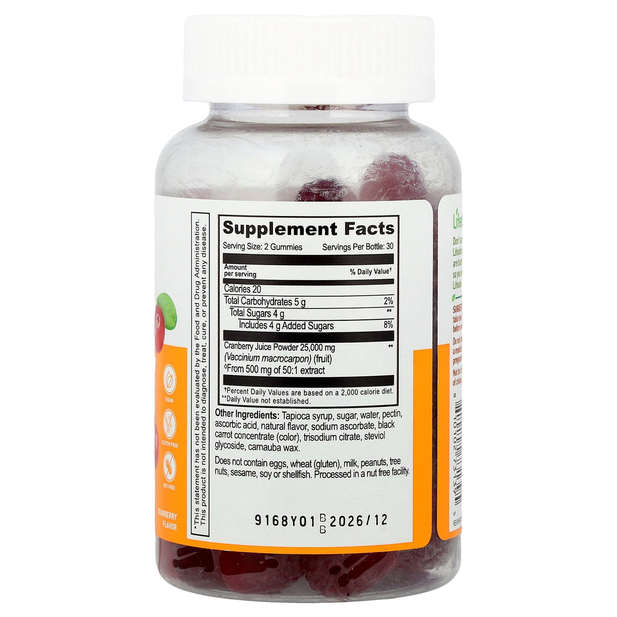 Lifeable, Cranberry Gummies, 60 Gummies (12,500 mg per Gummy)