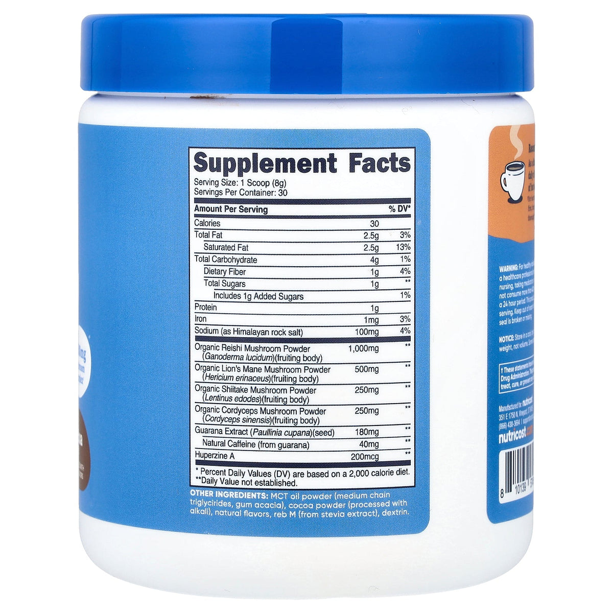 Nutricost, NutriZen™, Focus, Adaptogenic Mushroom Drink, Hot Cocoa, 8.8 oz (246 g)