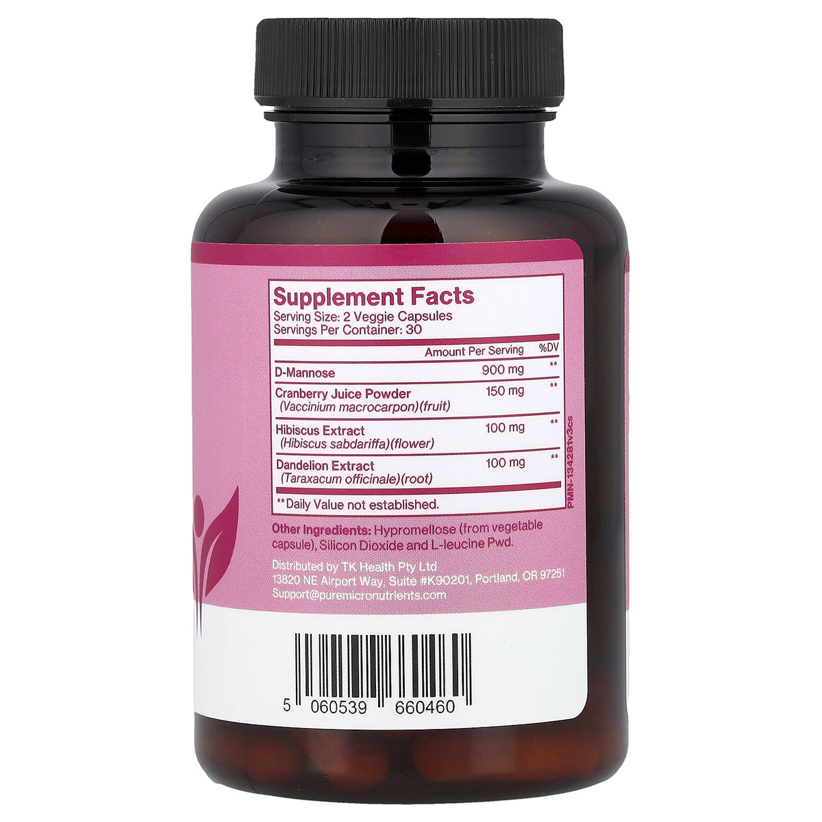 Pure Micronutrients, D-Mannose UT Support, 60 Vegan Capsules