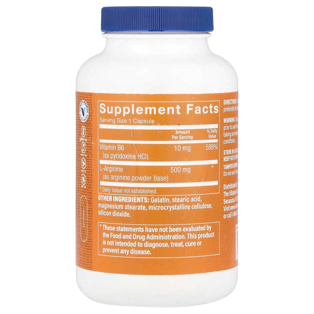 The Vitamin Shoppe, L-Arginine, 500 mg, 300 Capsules