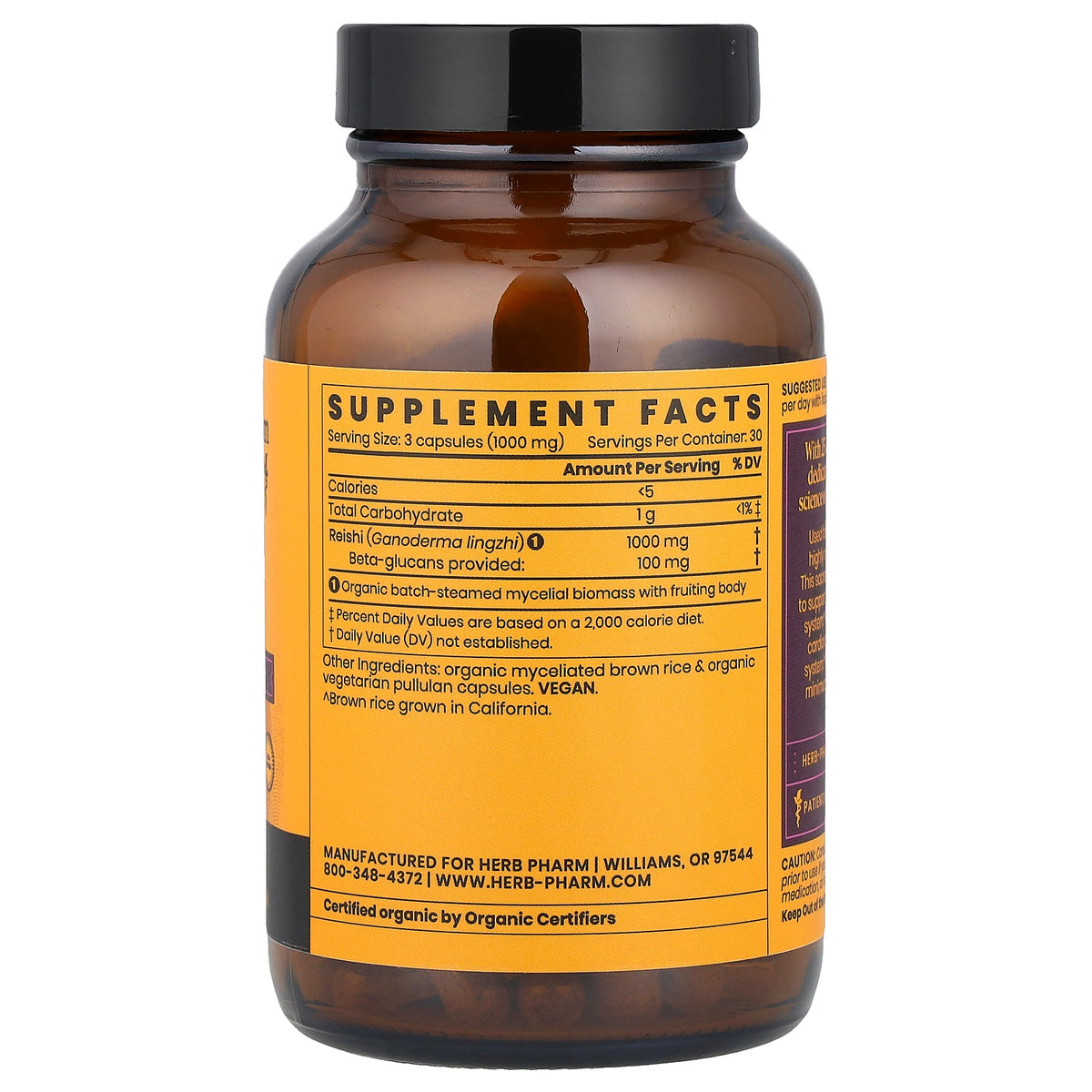 Herb Pharm, Mushroom Wellness™, Reishi, 90 Vegetarian Capsules (333 mg per Capsule)