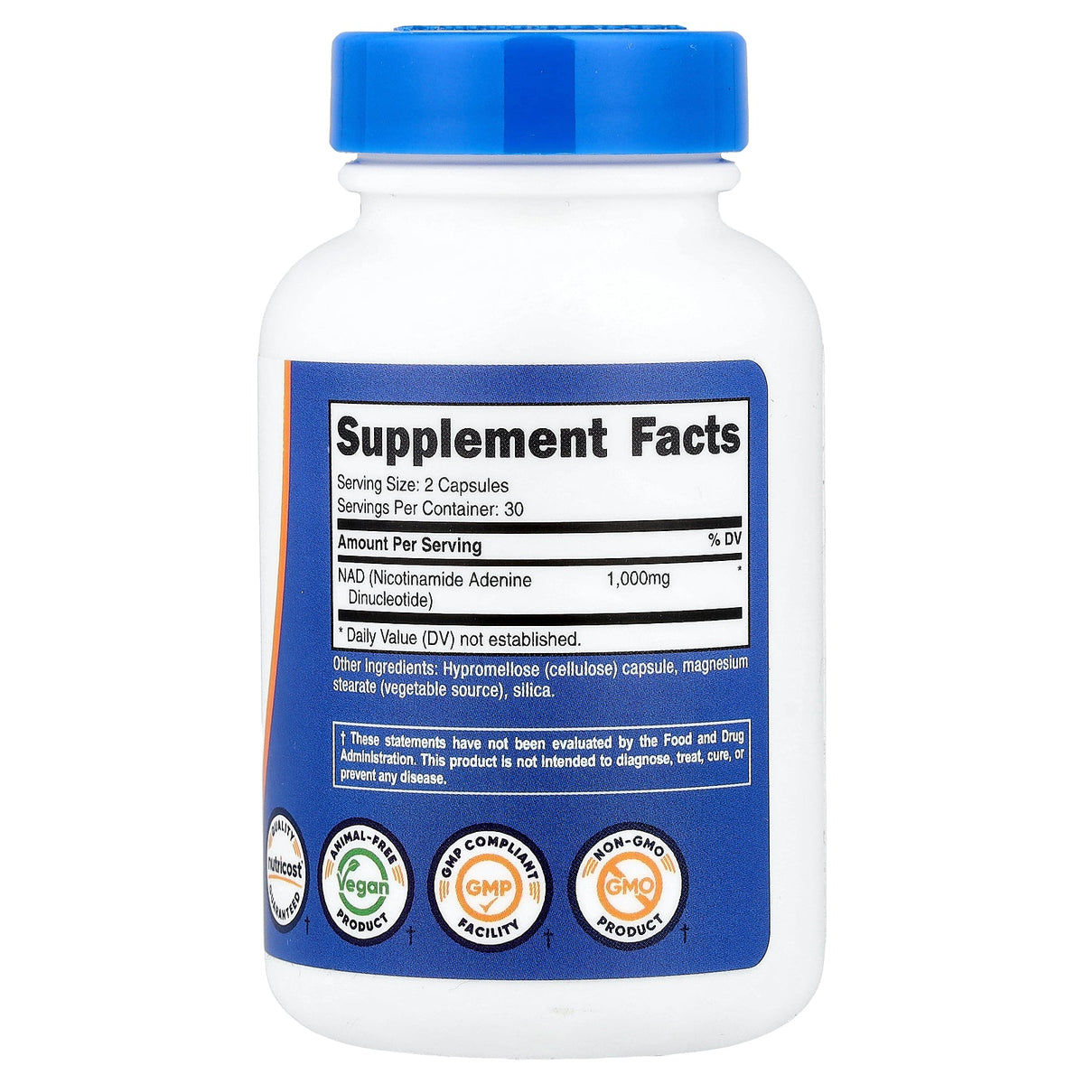 Nutricost, NAD+, 60 Capsules (500 mg per Capsule)
