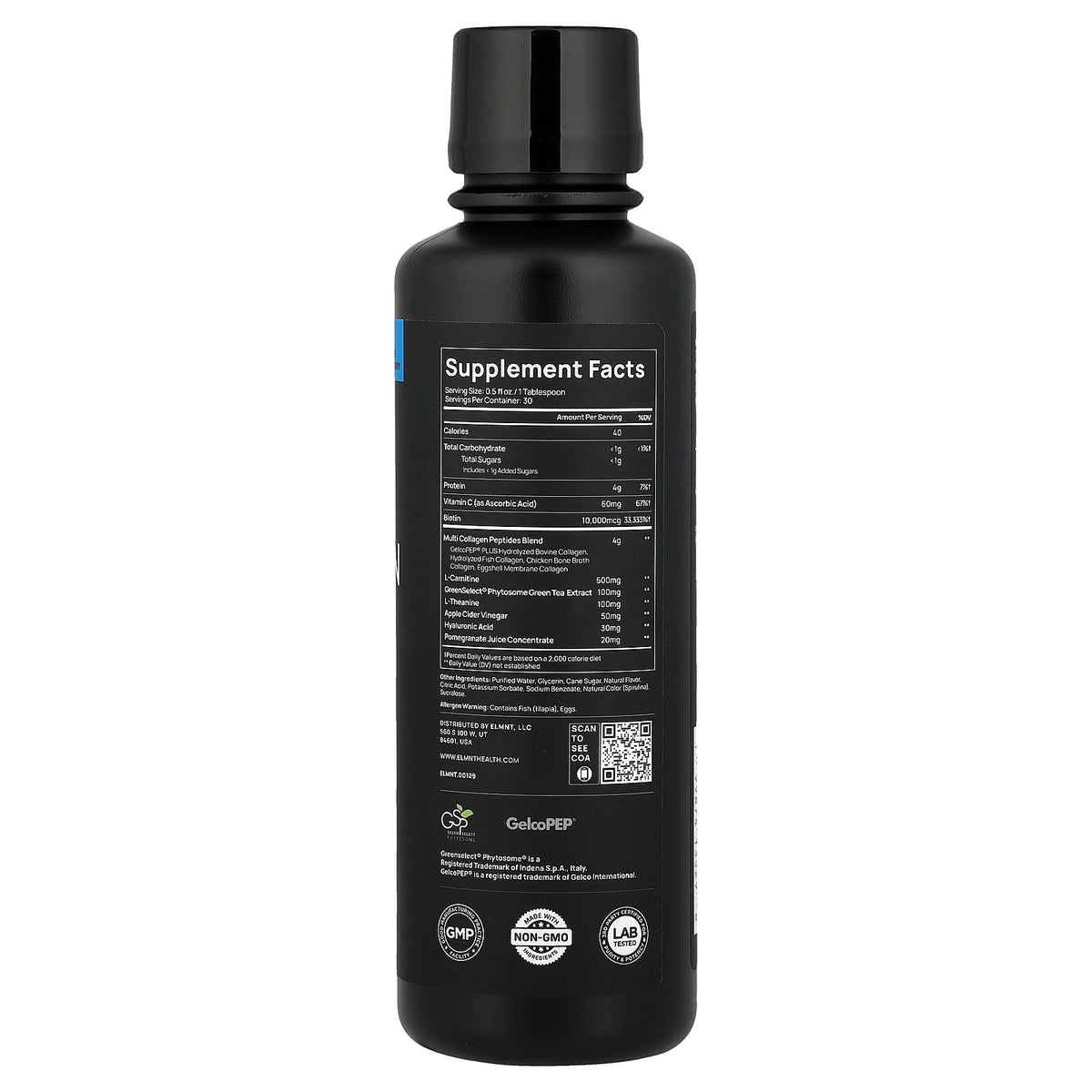 TERRA ELMNT, Multi Collagen Burn, Blue Raspberry, 15.21 fl oz (450 ml)