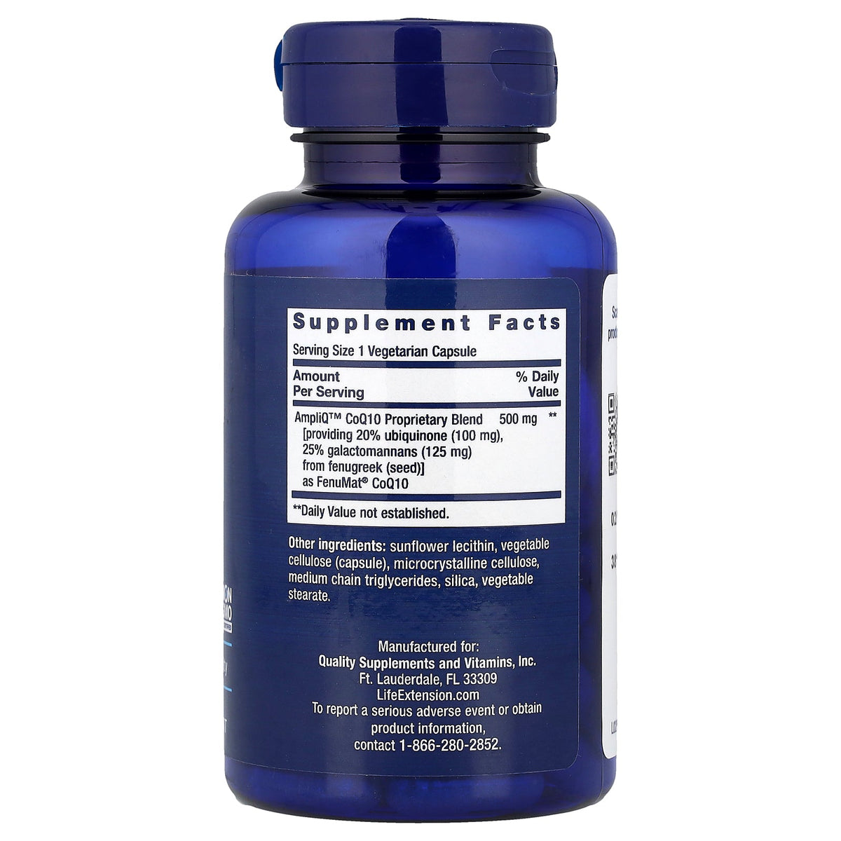 Life Extension, AmpliQ™ CoQ10, 100 mg, 60 Vegetarian Capsules